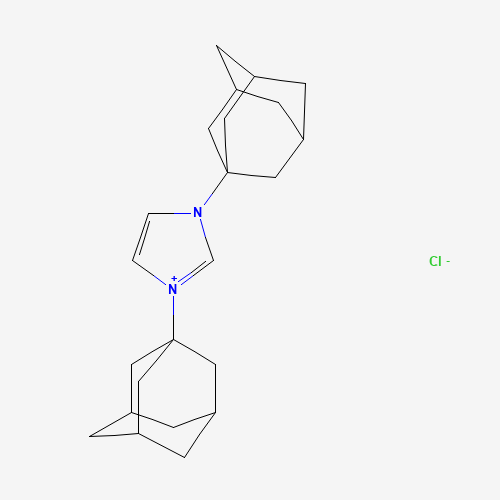 Szkielet 2D 1,3-Bis(1-Adamantyl)imidazolium Chloride, CAS 131042-78-9, wzór C23H33ClN2