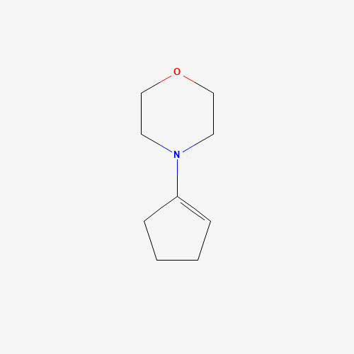 Szkielet 2D N-(1-Cyclopenten-1-yl)morpholine, CAS 936-52-7, wzór C9H15NO